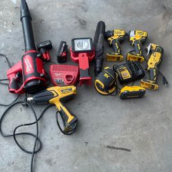 Milwaukee DEWALT power tools