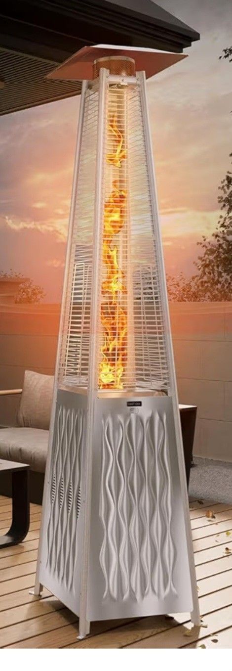 East oak pyrol paramid outdoor heater
