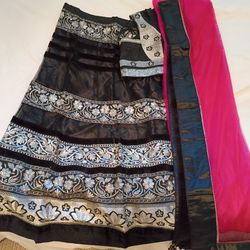 Beautiful black and pink Indian lehanga