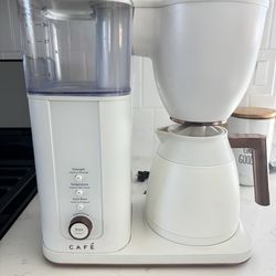 Café Specialty Drip Coffee Maker - Matte White/Rose Gold | 10-Cup Thermal Carafe