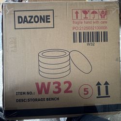 DAZONE Upholstered Teddy Fabric Fluffy Faux Fur Round Storage Ottoman White 18.5 in. H x 18.1 in. W x 18.1 in. D