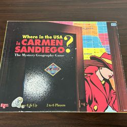 Vintage 1993 Where In The World Usa Is Carmen Sandiego Board Game W/Box