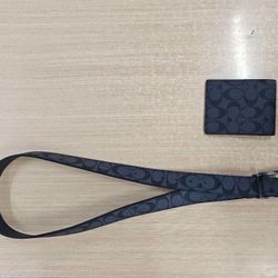Coach Belt Wallet Set