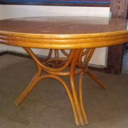 Kalp-Son Rattan Co. mid-century bentwood dining set.