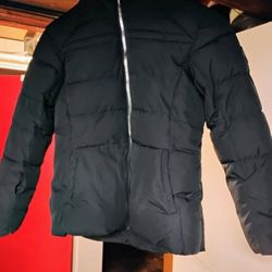 ZeroXposur Women's Black Puffer Jacket Size S (7/8) Hooded Winter Coat