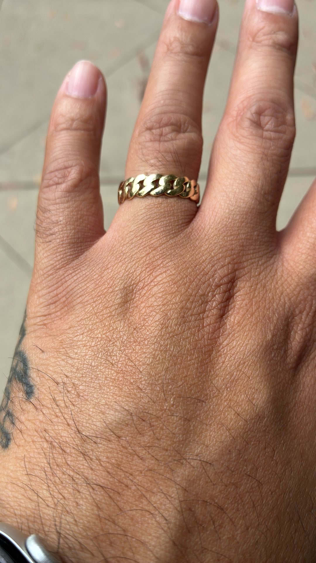 14k Cuban Link Ring
