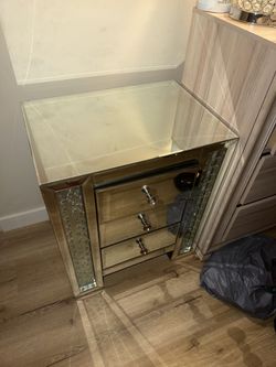 IKEA glass nightstand