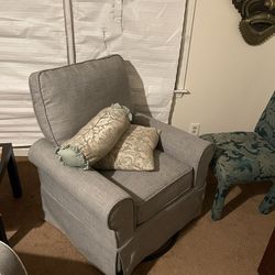 Cloth Swivel Rocking Oversized Chair