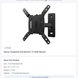 Sanus TV Wall Mount 13" X 32"