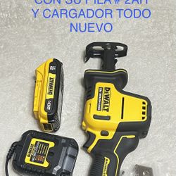 $ 160 PRECIO FIJO SAWZALL DEWALT 20V CON PILA #2AH Y CARGADOR TODO NUEVO