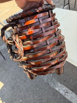 Flower Basket, woven Bamboo