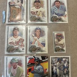 9 Baseball Cards Topps 