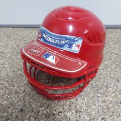 Rawlings Coolflo Red Baseball Batting Helmet Size 6.5-7.5