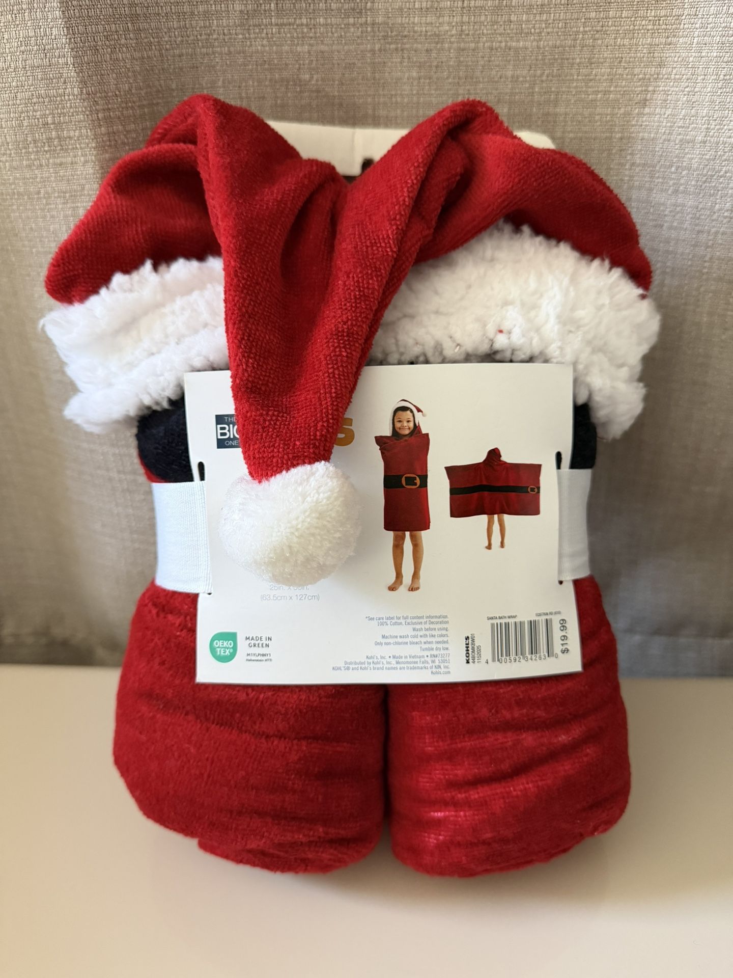 Santa Hooded Bath Wrap BRAND NEW