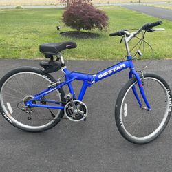 Omstar Full Size 26” Folding Bikes (2) For Sale.