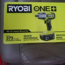 Ryobi 18v One+ 1/2 IMPACT WRENCH KIT