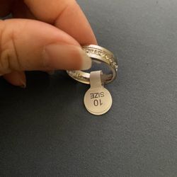 Mens Fashion Stainless Steel Wedding Band Size 10marked I Love U 