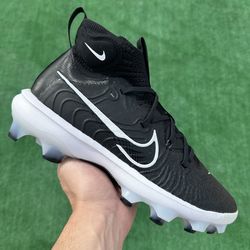 NIKE ALPHA HUARACHE NXT TPU “BLACK / WHITE” MOLDED BASEBALL CLEATS (Size 9, Men’s)