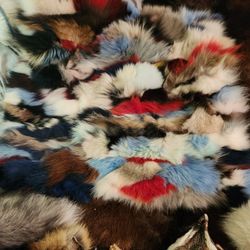 Real Fox Fur Lap Blanket