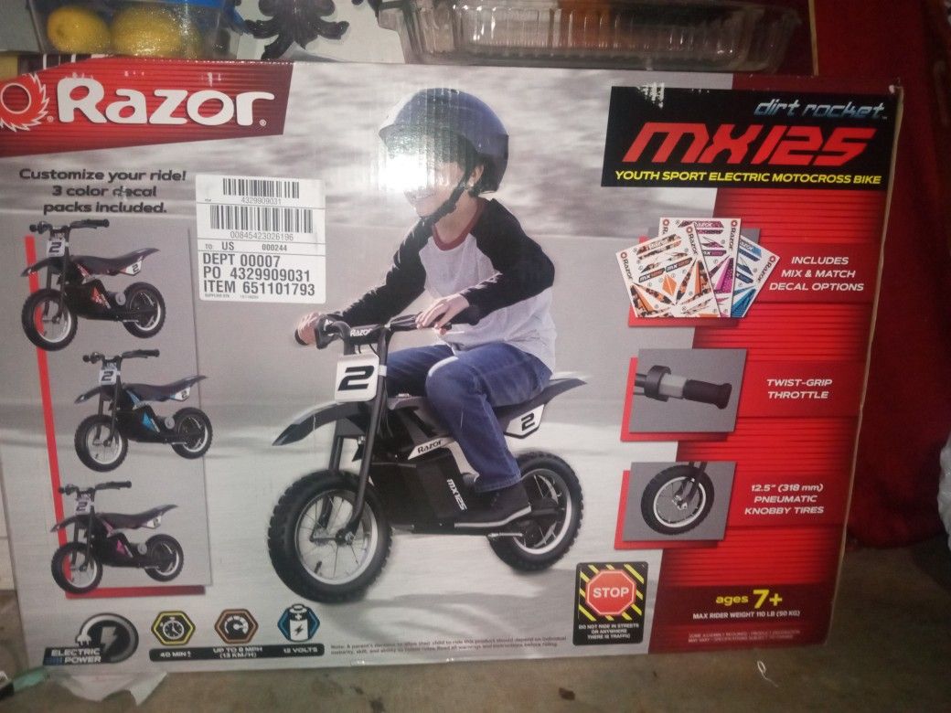 Dirt Rocket MX125 ELECTRIC MOTOR CROSS BIKE