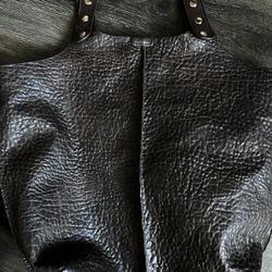 Coco Studded Leather Hobo Bag With Quilted Snap/Removable  Zippered Purse Insert EUC