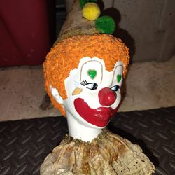 vintage clown statue