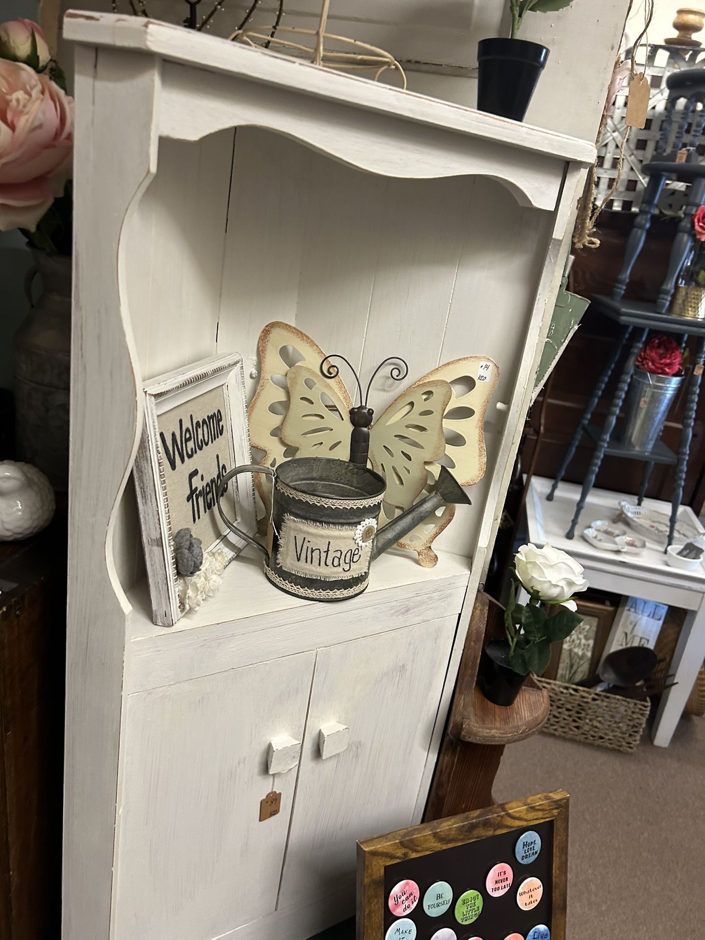 Cute Vintage Small Corner Cabinet 