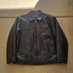 Leather Perry Ellis jacket