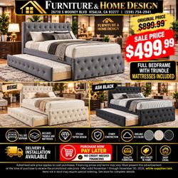 Full Bedframe + Trundle