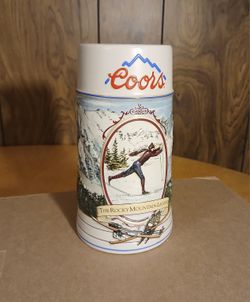 Vintage 1991 COORS 'Rocky Mountain Legend' Collector Stein 
