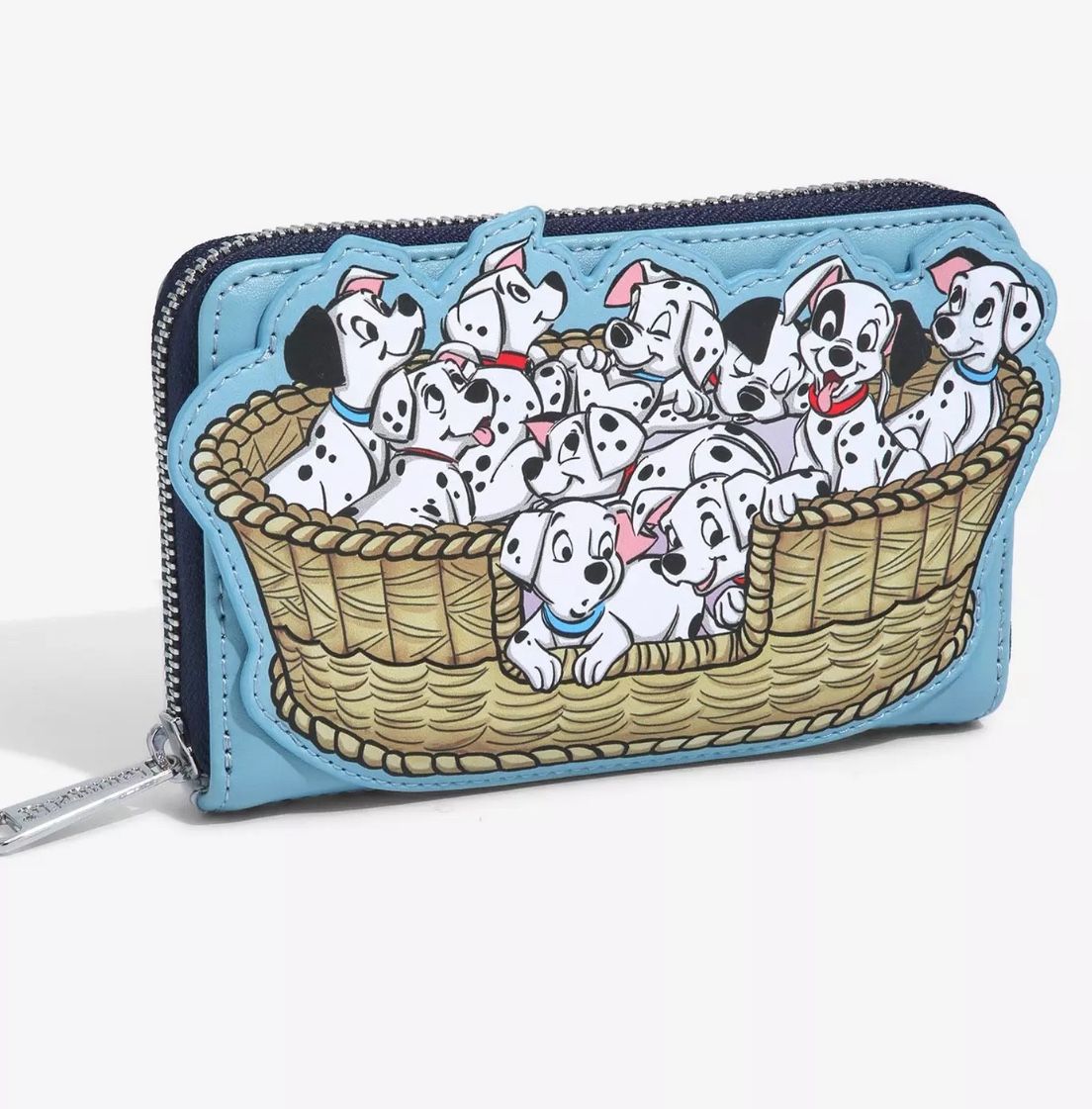 (NWT) Loungefly Disney 101 Dalmatians Puppy Basket Small Zip Wallet