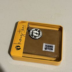 Hang Ten Bifold Wallet + Keychain Set