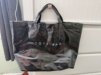 Black Glossy Tote Bag