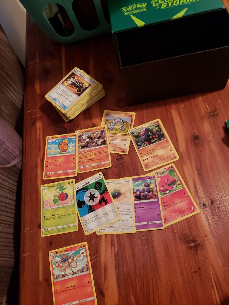 100 pokemon cards n the box