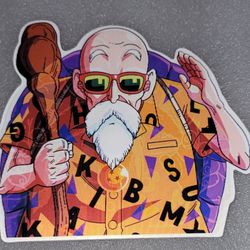 Master Roshi Holographic Lenticular Decal, DBZ Waterproof Peeker Sticker