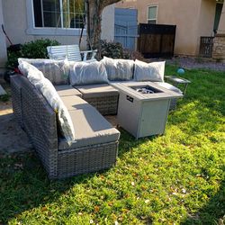 Patio sofa brand new patio outdoor furniture curved patio furniture set round patio sofa fire pit propane  🆕🛺🚚🆕