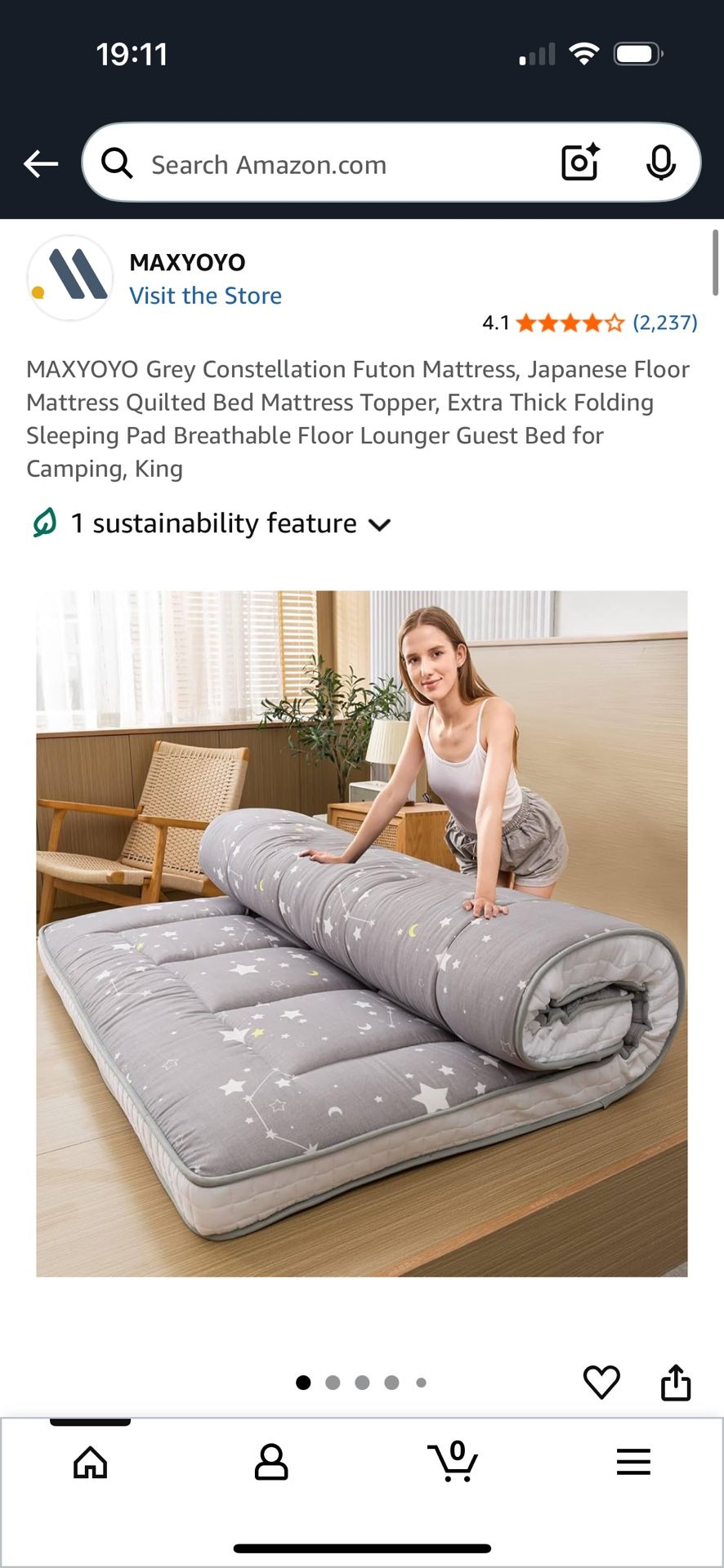 King Sized Floor Mattress/Futon