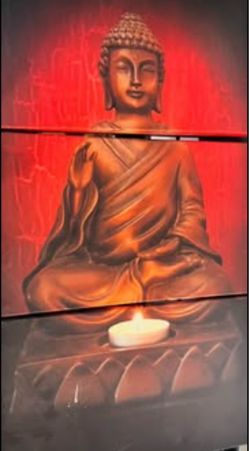 🧘 Buddha 3-Panel Canvas Wall Art | $30 OBO