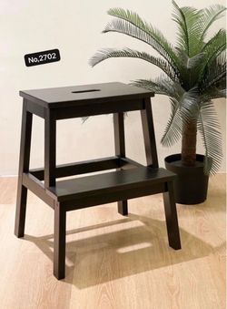 Step Stool for Adults with 400 lb for Bedside Step Helper for Kitchen,Bathroom,Bedroom (Wooden)