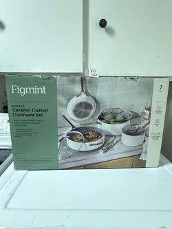 Figmint 7pc Nonstick Ceramic Coated Cookware Set White New In Box Target