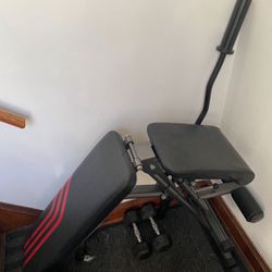 Adjustable weight bench And Cap Barbell