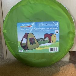 Utex 3 in 1 Pop Up Play Tent House Set!