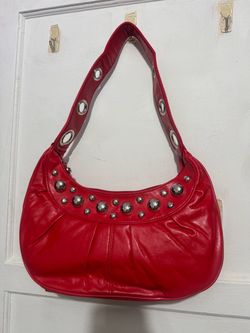 Red Studded boho Shoulder Bag