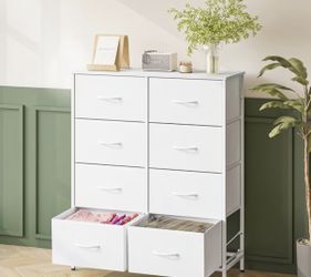 8-Drawer Storage Chest / Dresser Organizer (Metal Frame & Wood Top)