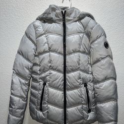 Nautica Women's Puffer Jacket Detachable Hood