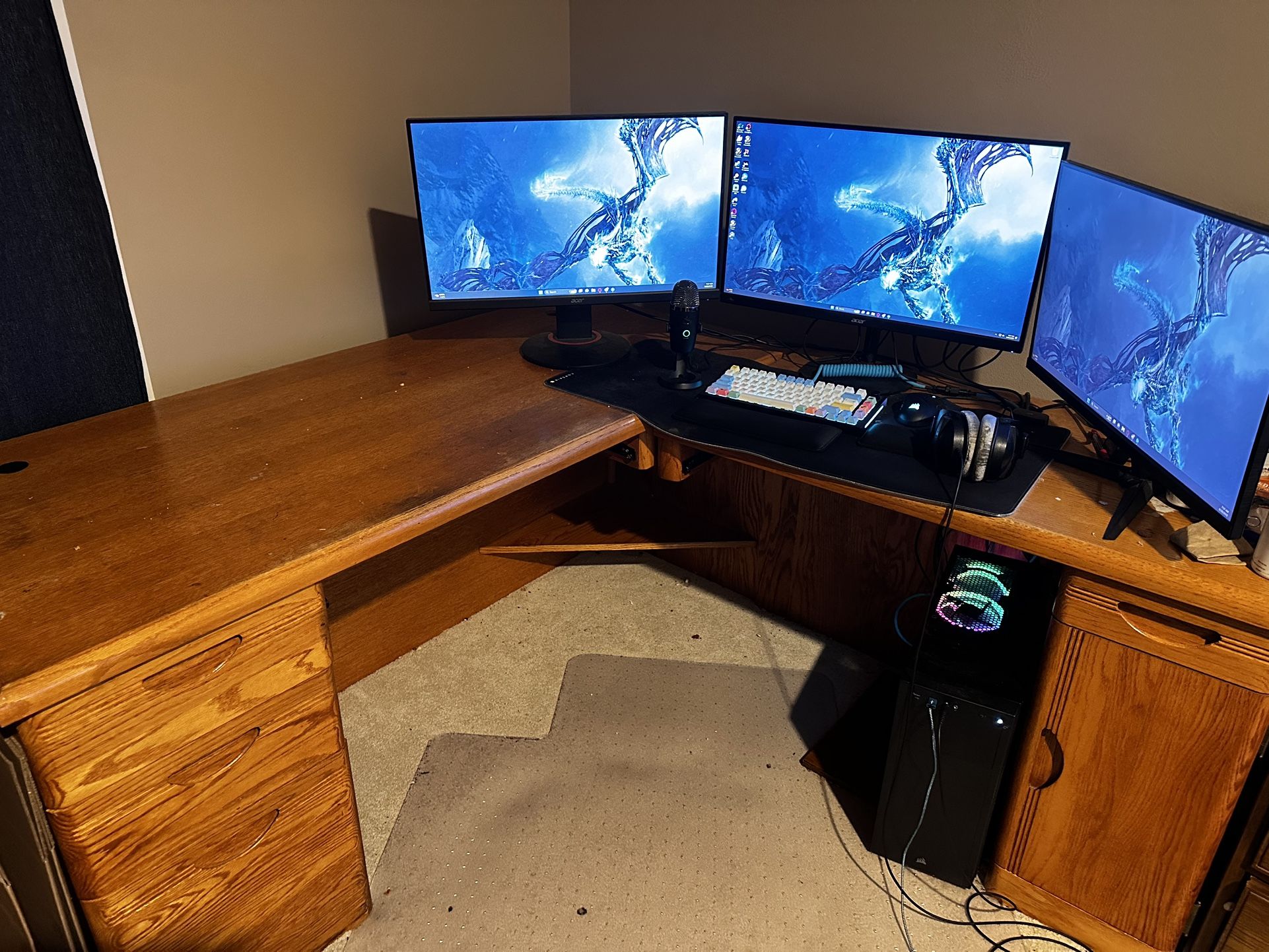 Solid Wood Desk