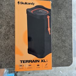 Skullcandy Terrain XL Wireless Bluetooth Speaker - IPX7 Waterproof Portable Speaker, 18 Hour Battery, Nylon Wrist Wrap, True Wireless Stereo (Black)