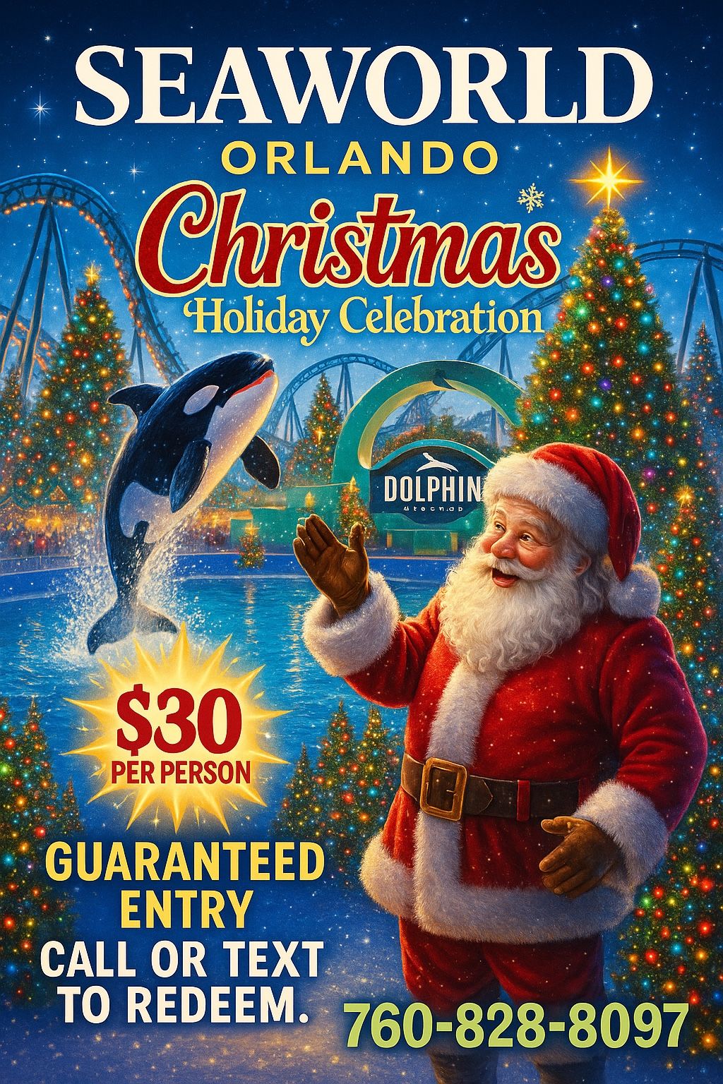 πβ¨ SEAWORLD ORLANDO CHRISTMAS TICKETS β ONLY $30! β¨πποΈ
