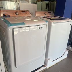 Samsung Top Load Washer & Front Load Gas Dryer Set