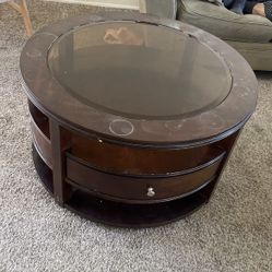 Coffee Table Round With Wheels